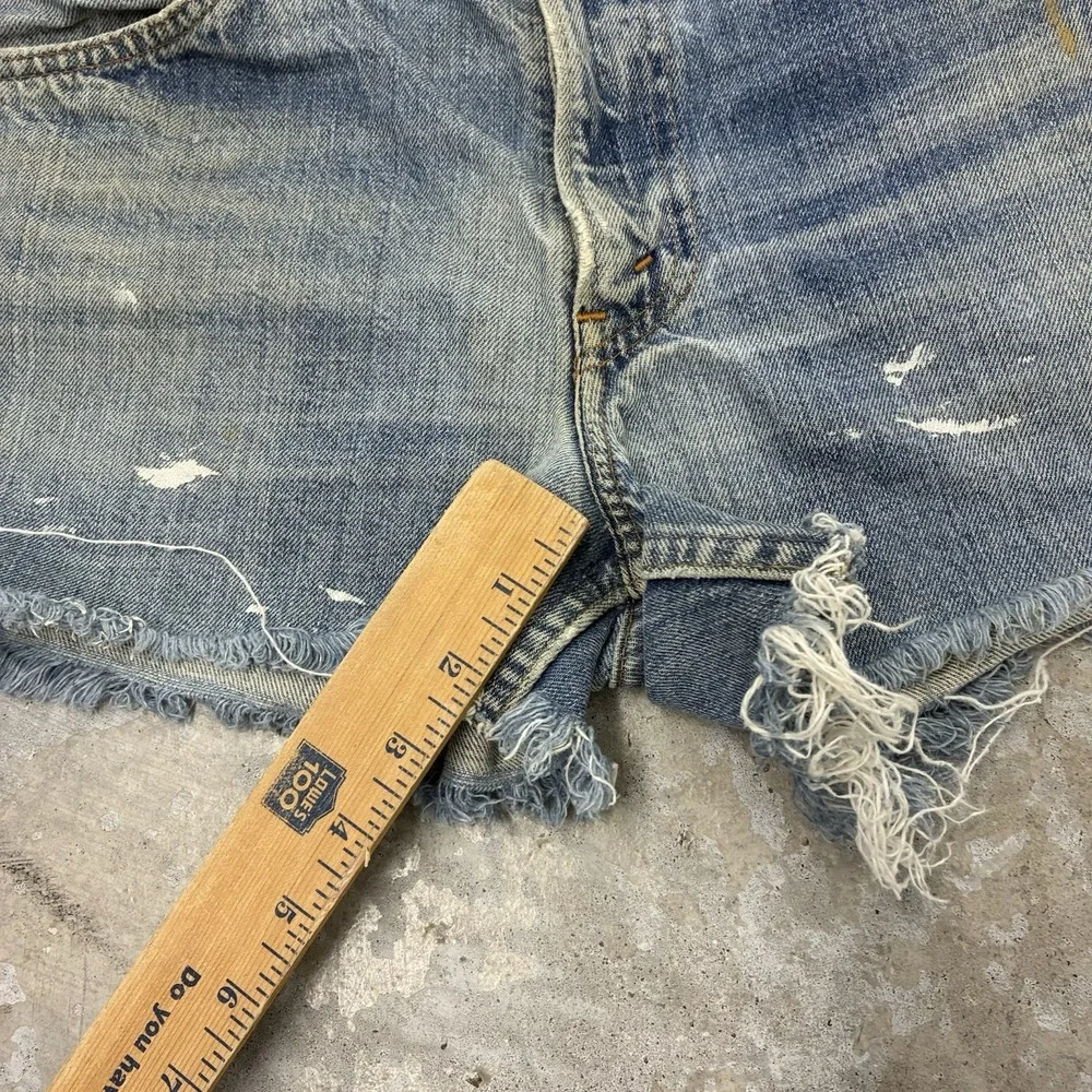 Vintage Levis Cutoff Shorts Men 33 Blue USA Orange Tab Big E Denim 3